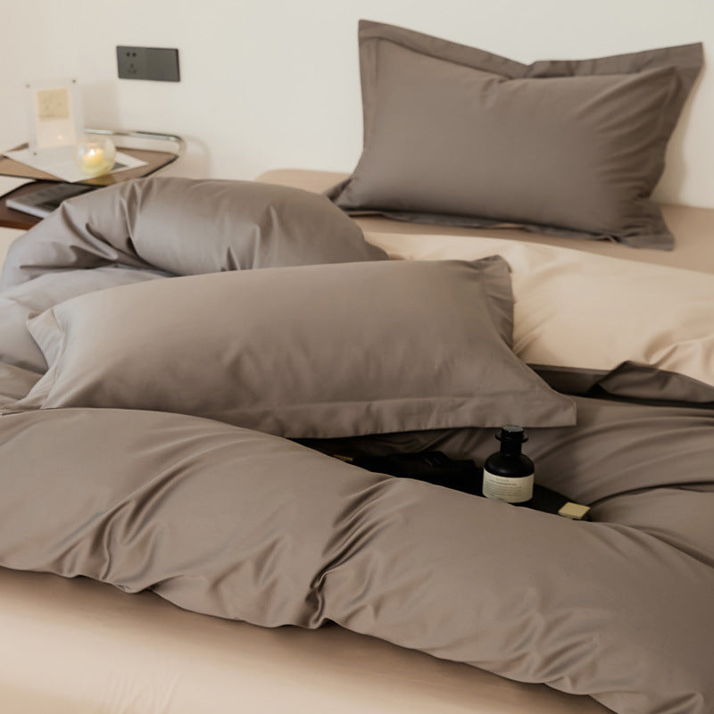 Vierteiliges Bettset aus Wollbaumwolle
