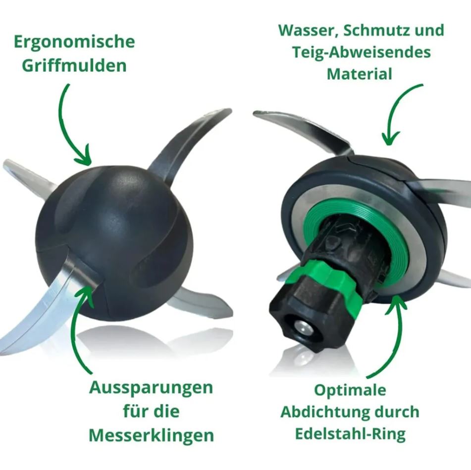 Geeignet für Thermomix TM6, TM5, Teig-Pro Messer-Schutz, schützt das Messer, reduziert Teigrückstände