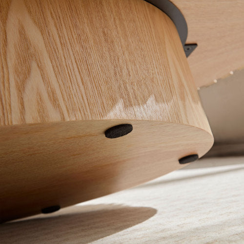 Handgefertigter Couchtisch in Trommelform